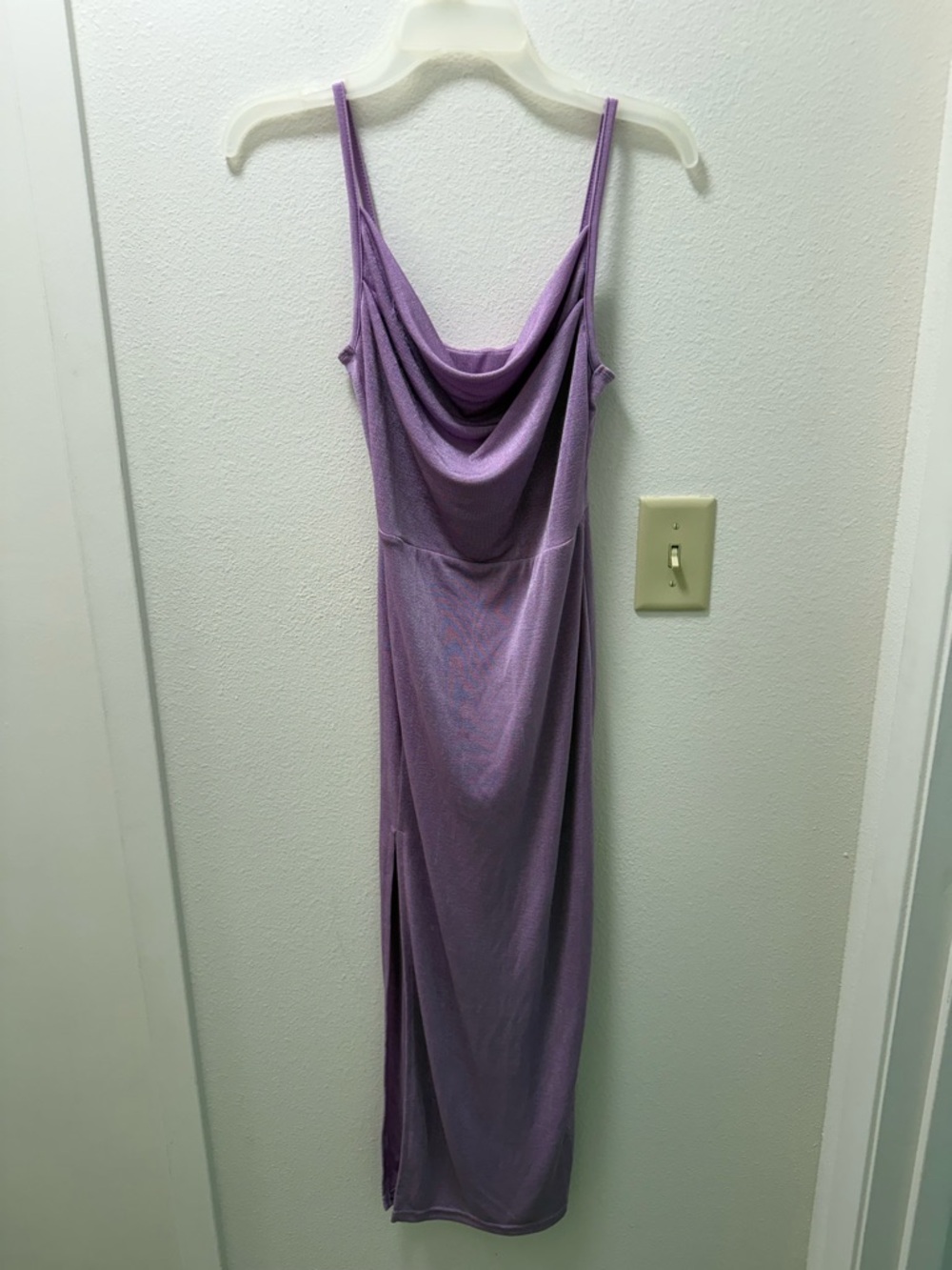 Cider Lilac Cowl Neck Maxi Dress
